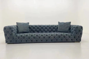 Chesterfield 4 Seater Sofa Luxurious Faux Nubuck Leather Made To Order