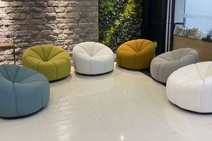 1 Seater Boucle Sofa Contemporary Retro Design