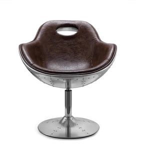 Aviation Bonded Leather Swivel Chair