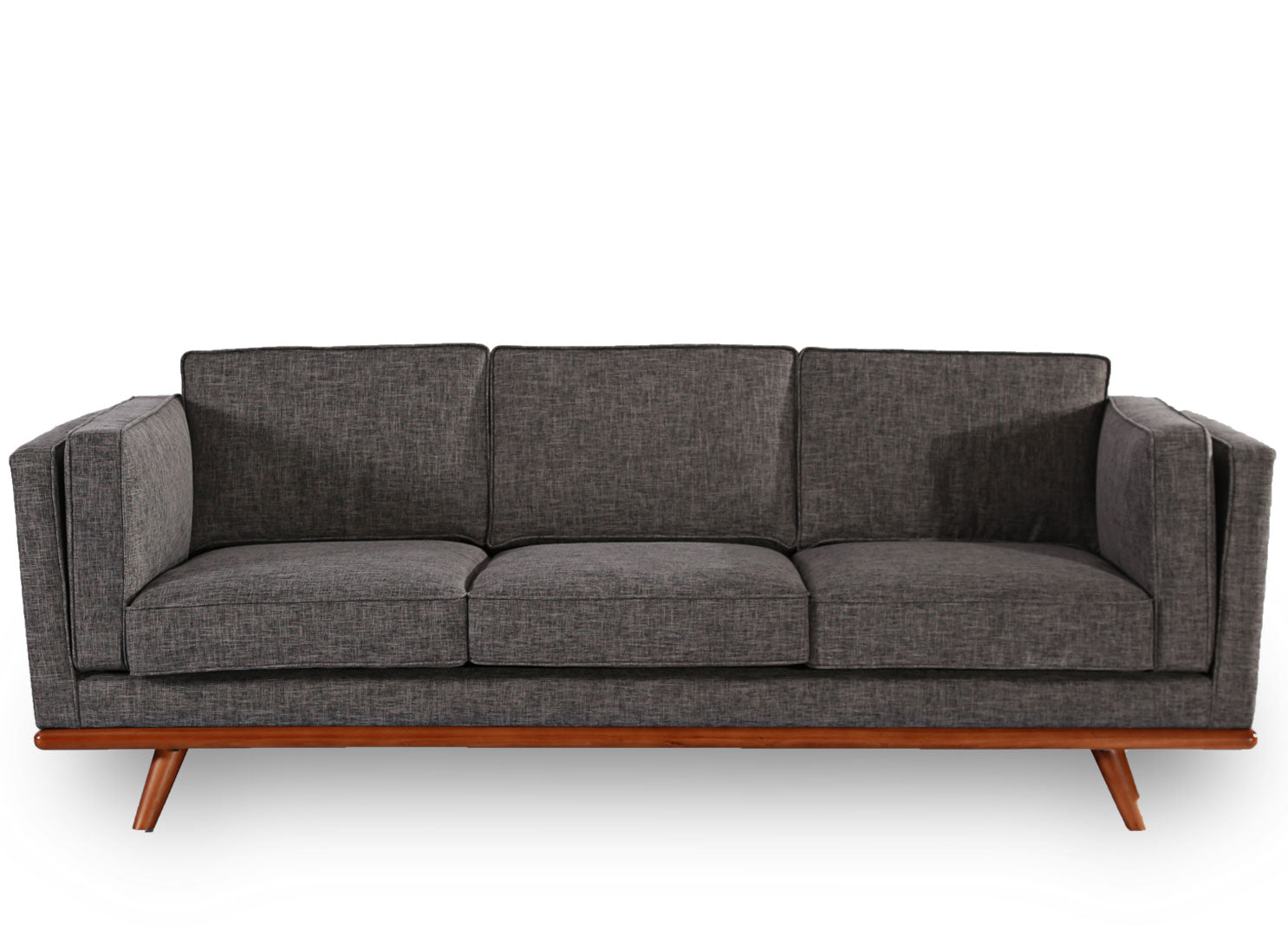 Scandinavian Style Grey 3 Seater Sofa Premium Quality Solid Wood