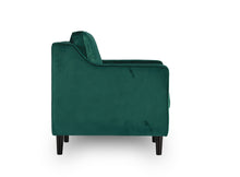 Scandinavian Style Green Velvet 1 Seater Sofa