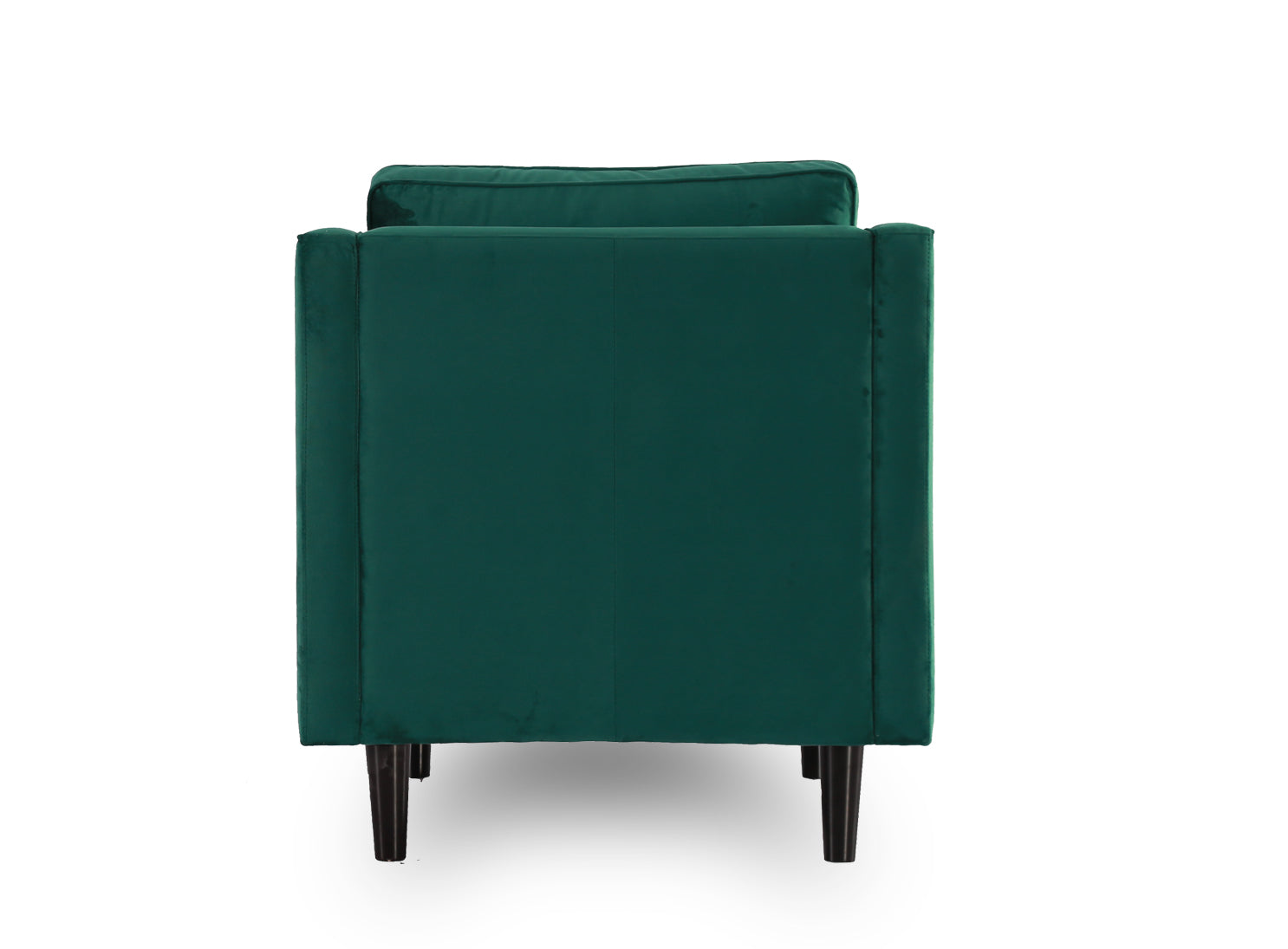 Scandinavian Style Green Velvet 1 Seater Sofa