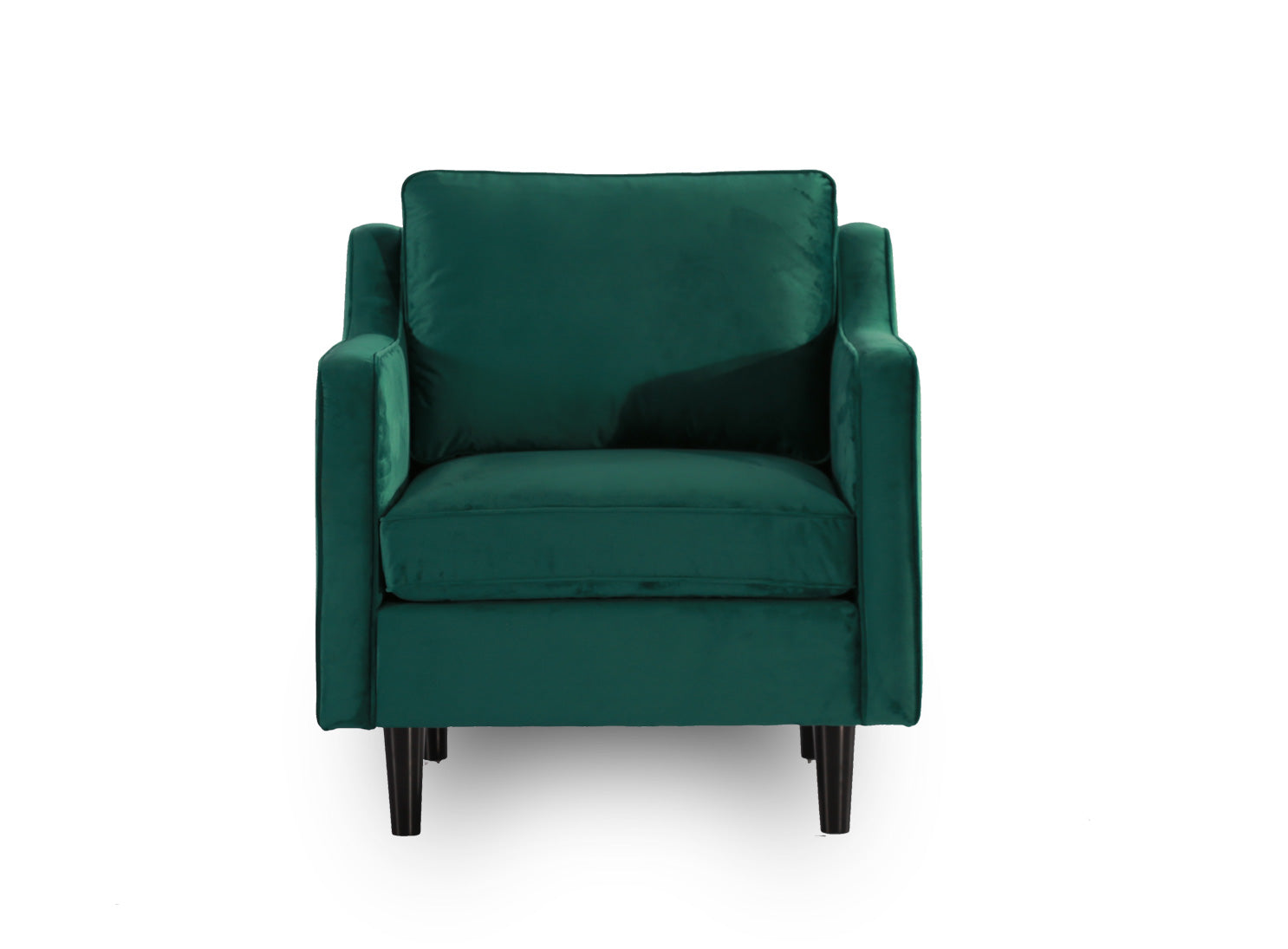 Scandinavian Style Green Velvet 1 Seater Sofa