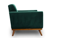 Modern Scandinavian Style Green Velvet 2 Seater Sofa